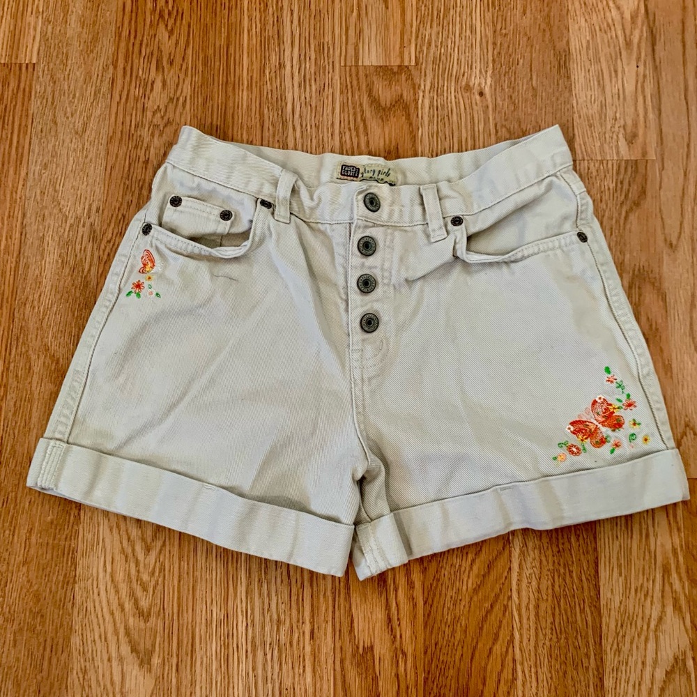 Vintage 90s y2k embroidered shorts by FADED GLORY
